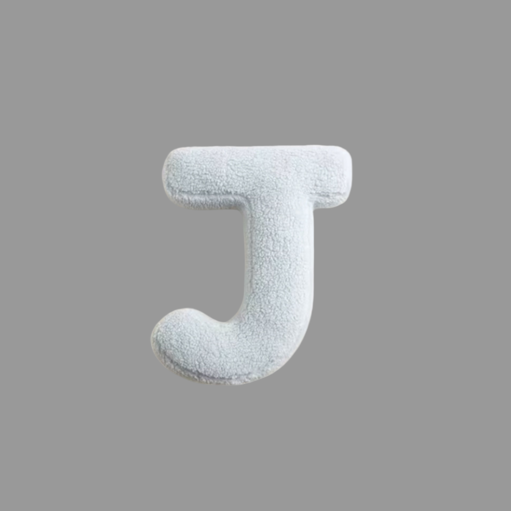 Coussin décoratif en velours – Forme de lettre – Alphabet complet