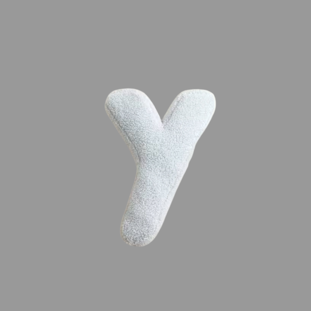Coussin décoratif en velours – Forme de lettre – Alphabet complet