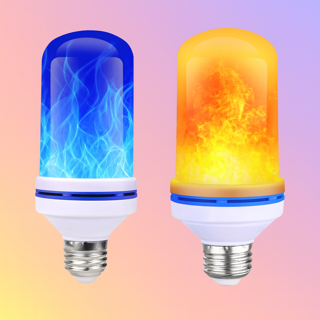 Maison Elvion – Ampoule LED effet flamme – Éclairage décoratif à flamme dynamique – 9W 750 lumens – Culot standard – Ambiance chaleureuse pour Halloween et la décoration intérieure