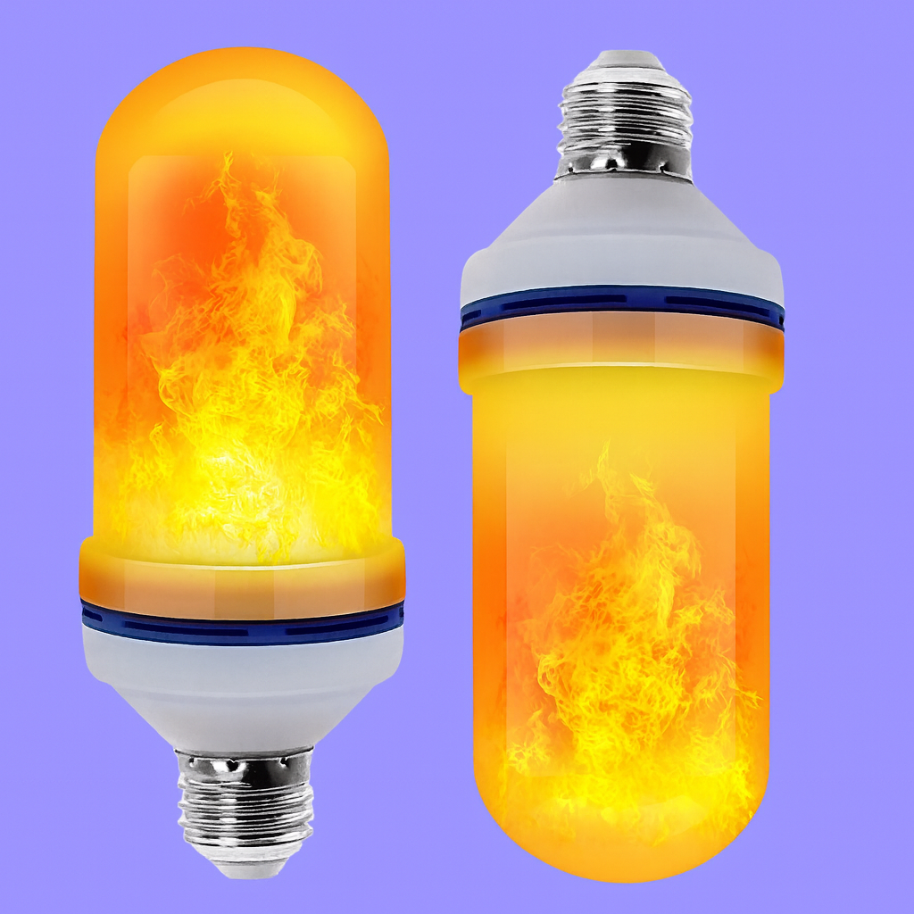 Maison Elvion – Ampoule LED effet flamme – Éclairage décoratif à flamme dynamique – 9W 750 lumens – Culot standard – Ambiance chaleureuse pour Halloween et la décoration intérieure