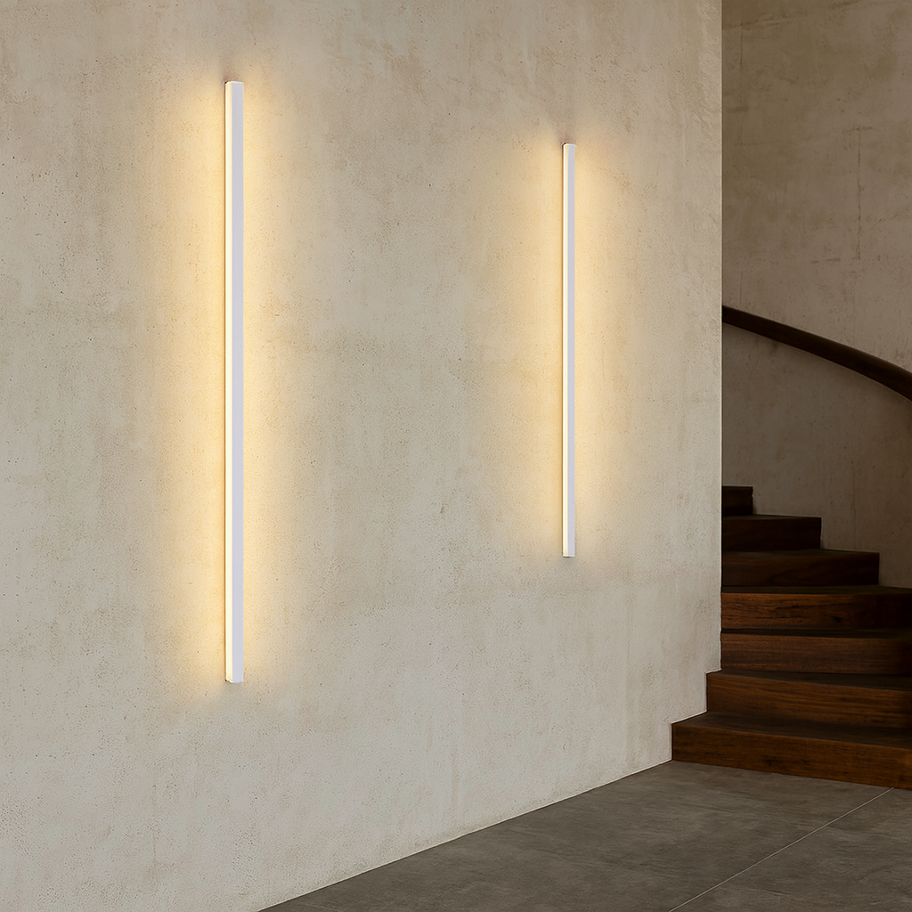 Applique murale LED intérieure – Barre longue 100 cm – Aluminium et acrylique – Blanc – 3 températures de couleur