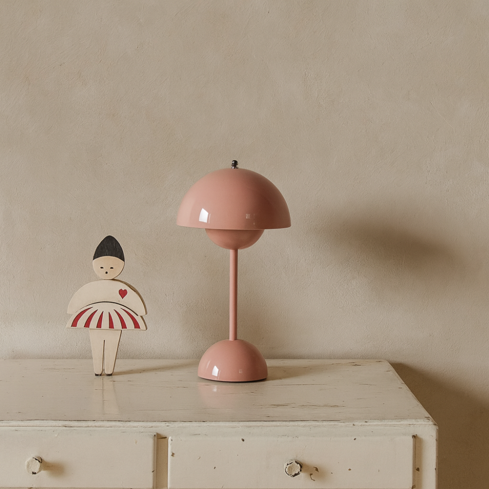 AuroraGlo – Lampe de table LED sans fil – Design moderne – Flowerpot V2 – 3 niveaux de luminosité