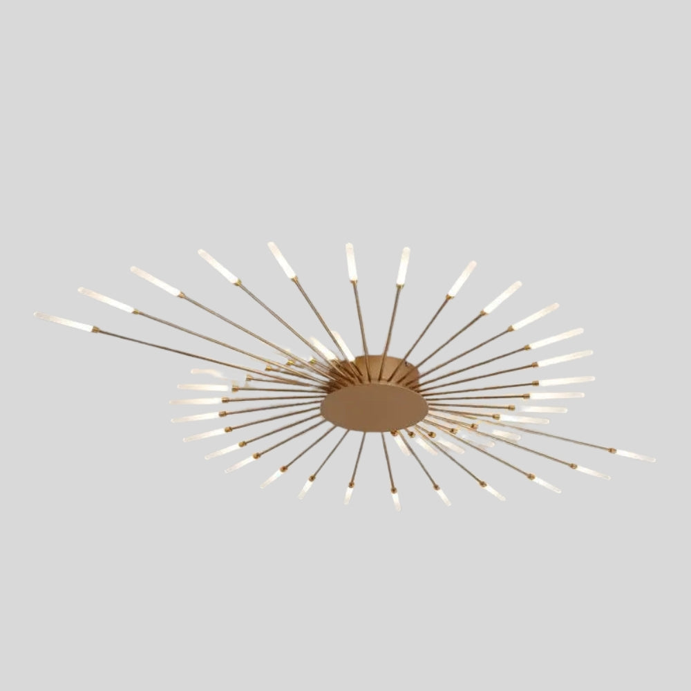 Birgit – Lustre en Métal et Verre – Forme Éventail Moderne – Éclairage Élégant pour Salon et Salle à Manger