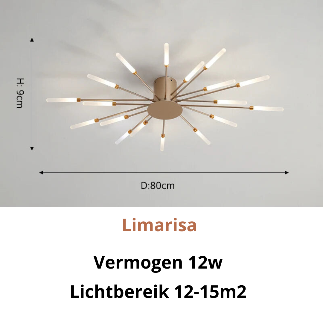 Birgit – Lustre en Métal et Verre – Forme Éventail Moderne – Éclairage Élégant pour Salon et Salle à Manger