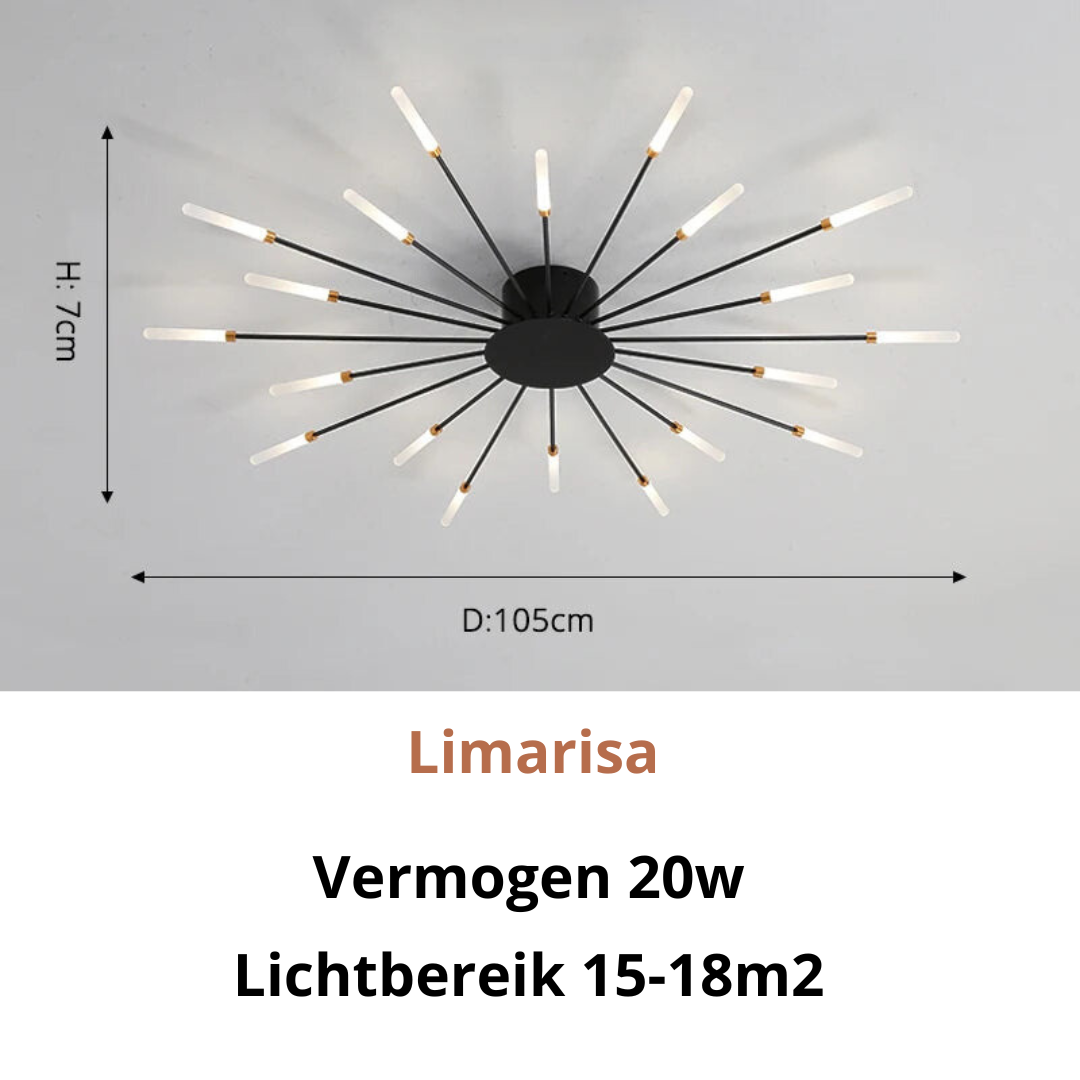 Birgit – Lustre en Métal et Verre – Forme Éventail Moderne – Éclairage Élégant pour Salon et Salle à Manger