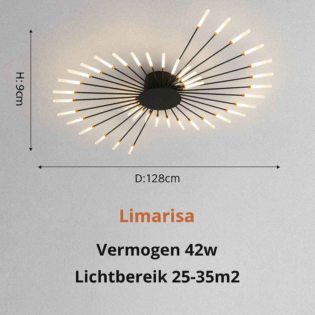 Birgit – Lustre en Métal et Verre – Forme Éventail Moderne – Éclairage Élégant pour Salon et Salle à Manger