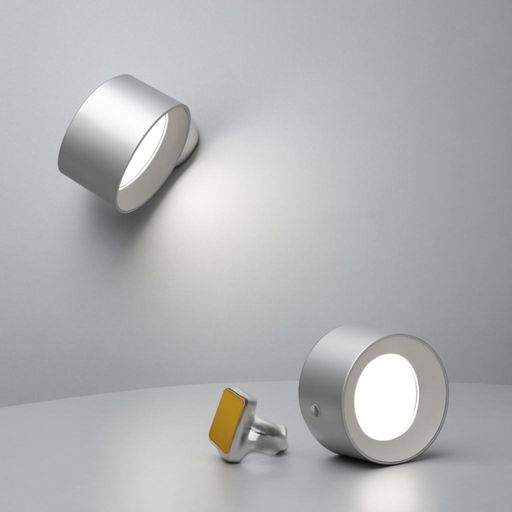 Applique murale LED sans fil – Magnétique – Blanc – 7,5 × 4,5 cm