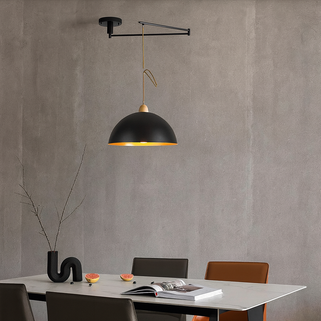 Contemporarygleam – Luminaire réglable moderne – Applique ou plafonnier – Métal – Noir