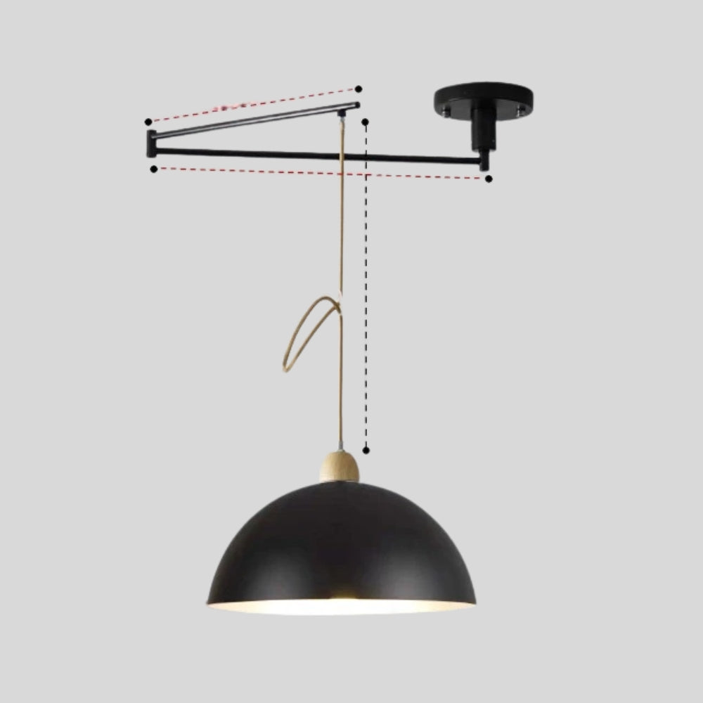 Contemporarygleam – Luminaire réglable moderne – Applique ou plafonnier – Métal – Noir