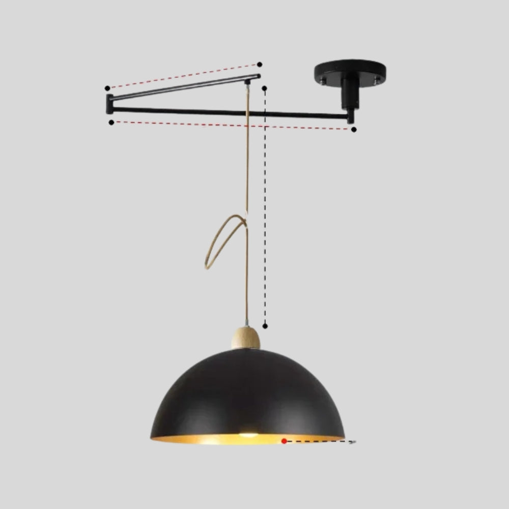 Contemporarygleam – Luminaire réglable moderne – Applique ou plafonnier – Métal – Noir