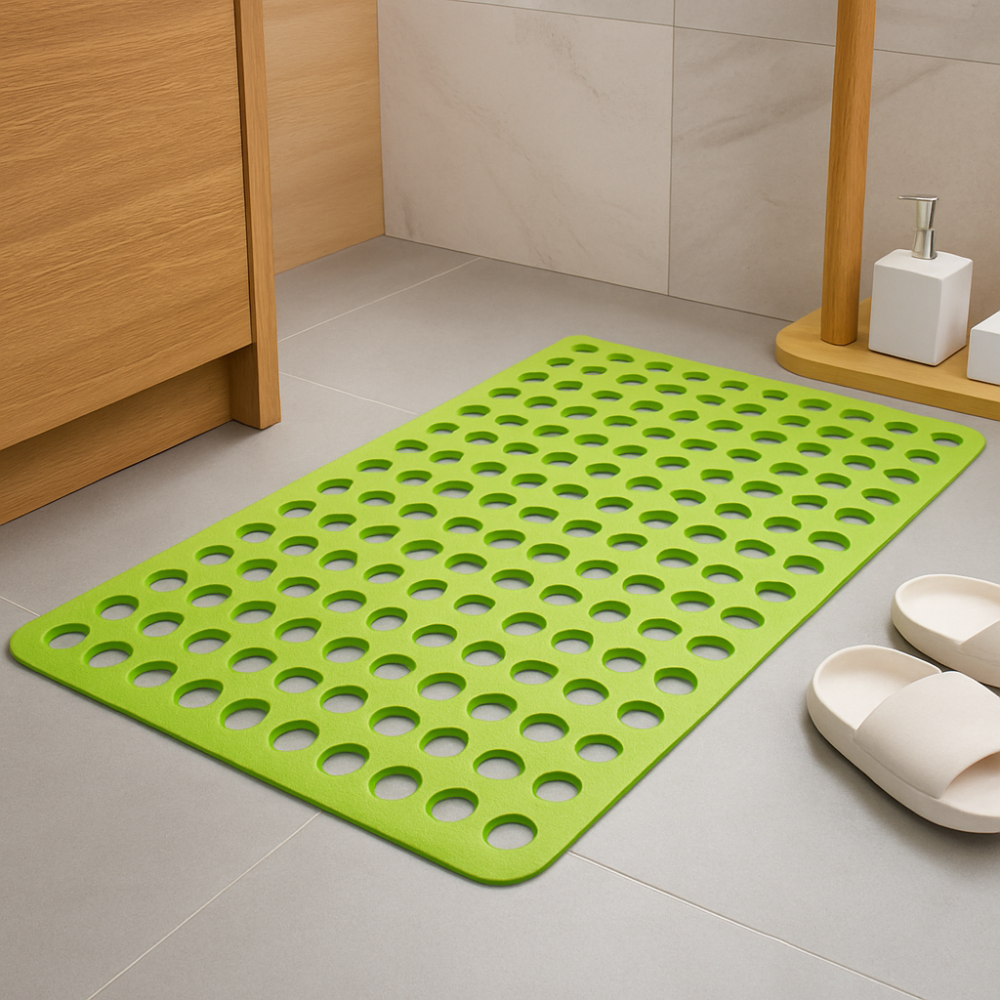 Dione – Tapis de douche antidérapant de luxe – Ventouses puissantes et séchage rapide – Sécurité et confort quotidien