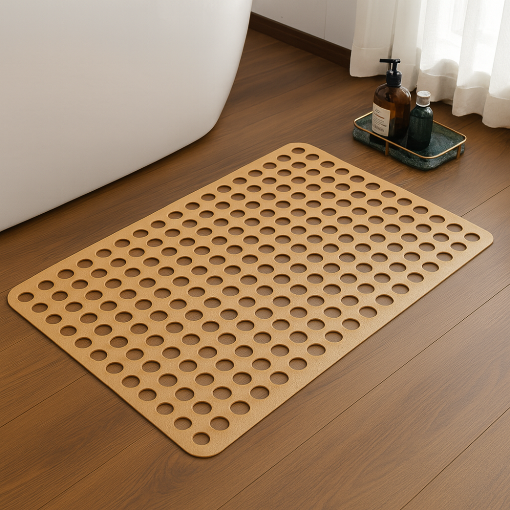 Dione – Tapis de douche antidérapant de luxe – Ventouses puissantes et séchage rapide – Sécurité et confort quotidien