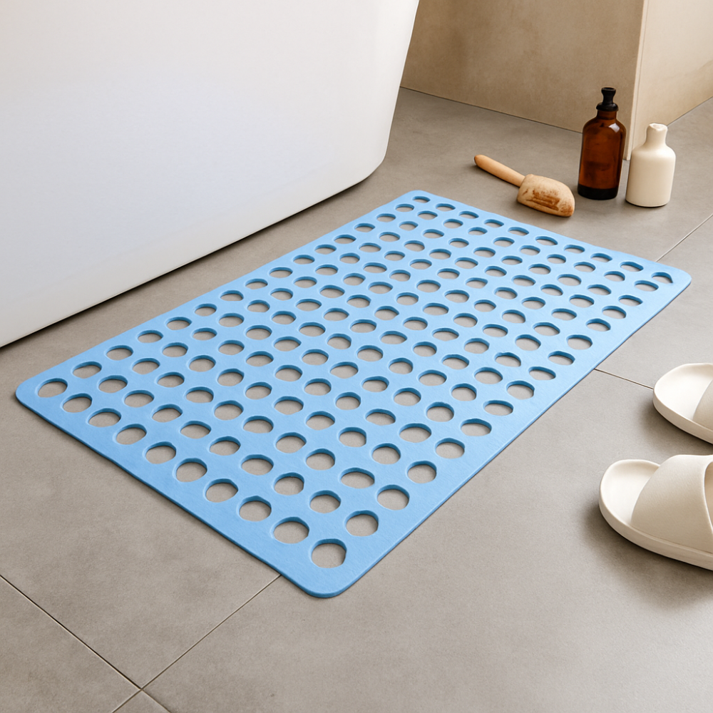 Dione – Tapis de douche antidérapant de luxe – Ventouses puissantes et séchage rapide – Sécurité et confort quotidien