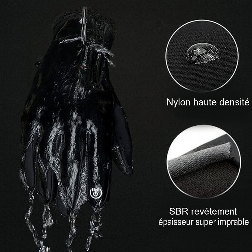 Maison Elvion – Gants thermiques imperméables – Compatibles avec les écrans tactiles – Doublure polaire chaude – Fermeture zippée pratique – Idéals pour les activités extérieures par temps froid