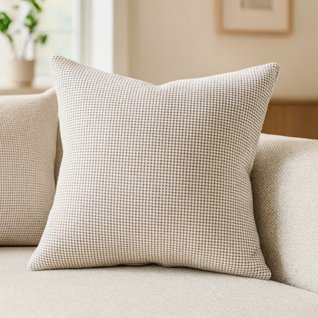Housse de canapé universelle antidérapante – Coton et lin – Beige kaki – Pour canapés droits et d’angle