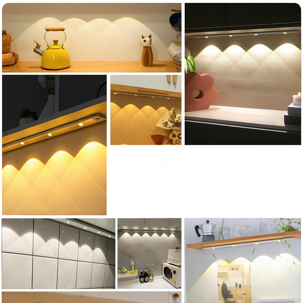 Maison Elvion – Luminaire LED sans fil avec capteur de mouvement – Rechargeable par USB – Éclairage réglable à 3 couleurs – Installation facile sans câblage – Idéal pour couloir, armoire ou escalier