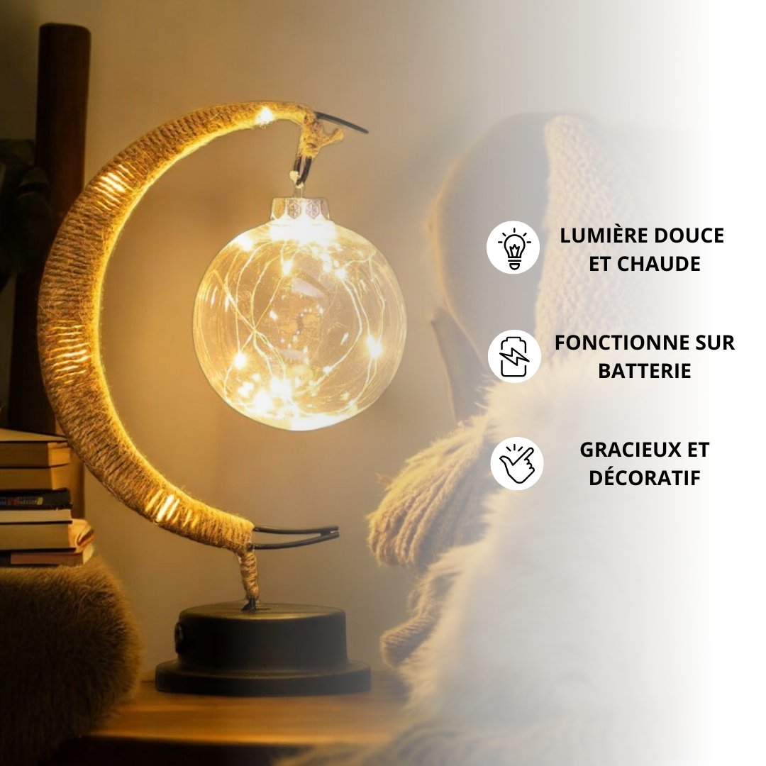 Lampe de Table Lune Magique - Éclairage LED d’Ambiance pour Intérieur Moderne