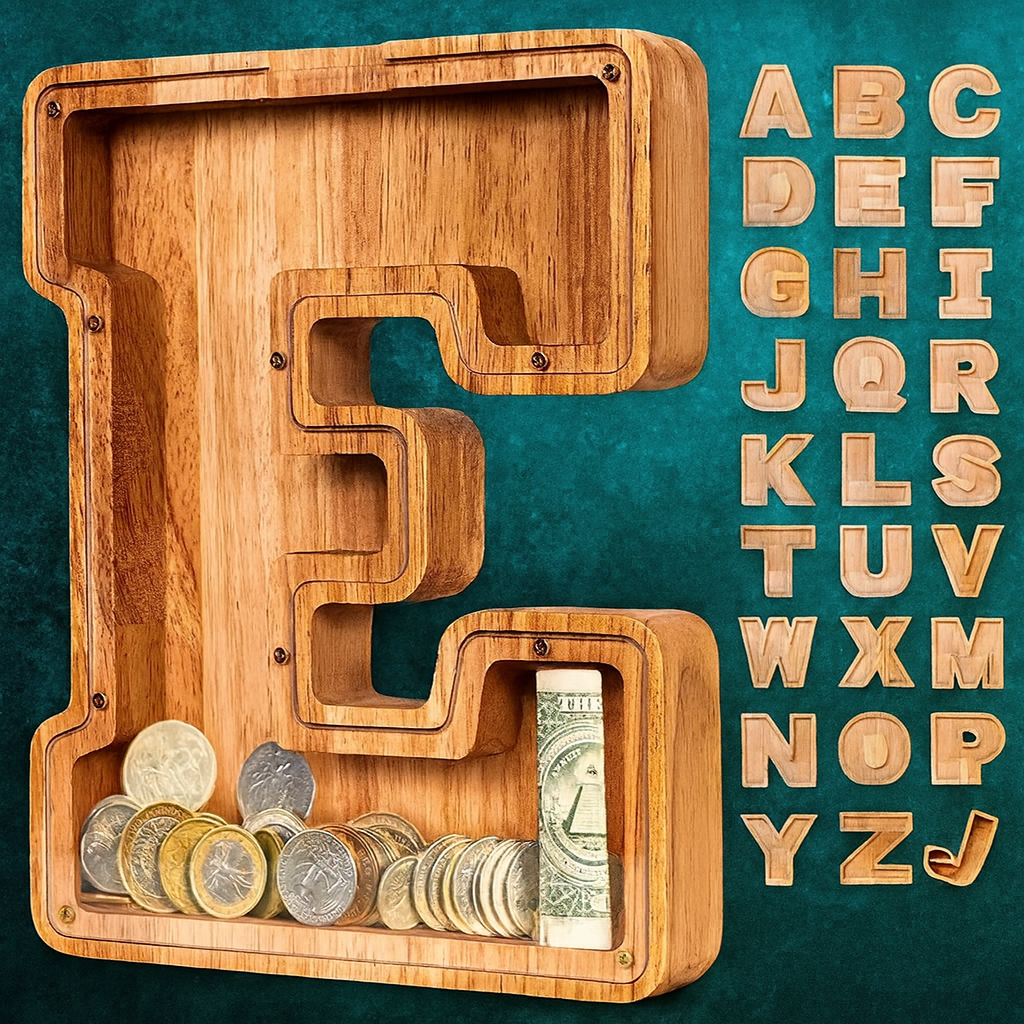 MOLOO – Tirelire Personnalisée Blanche – Design Épuré et Robuste – Cadeau Unique pour Enfants et Adultes