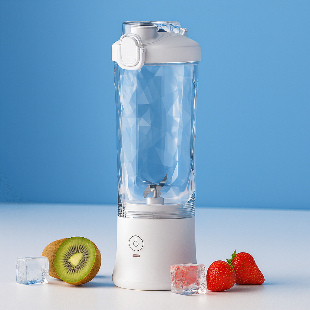 Maison Elvion – Mixeur portable pour smoothies – Rechargeable par USB – Capacité 600 ml – Batterie 4000 mAh – Gobelet sans BPA et design compact pour la maison, le bureau ou les déplacements