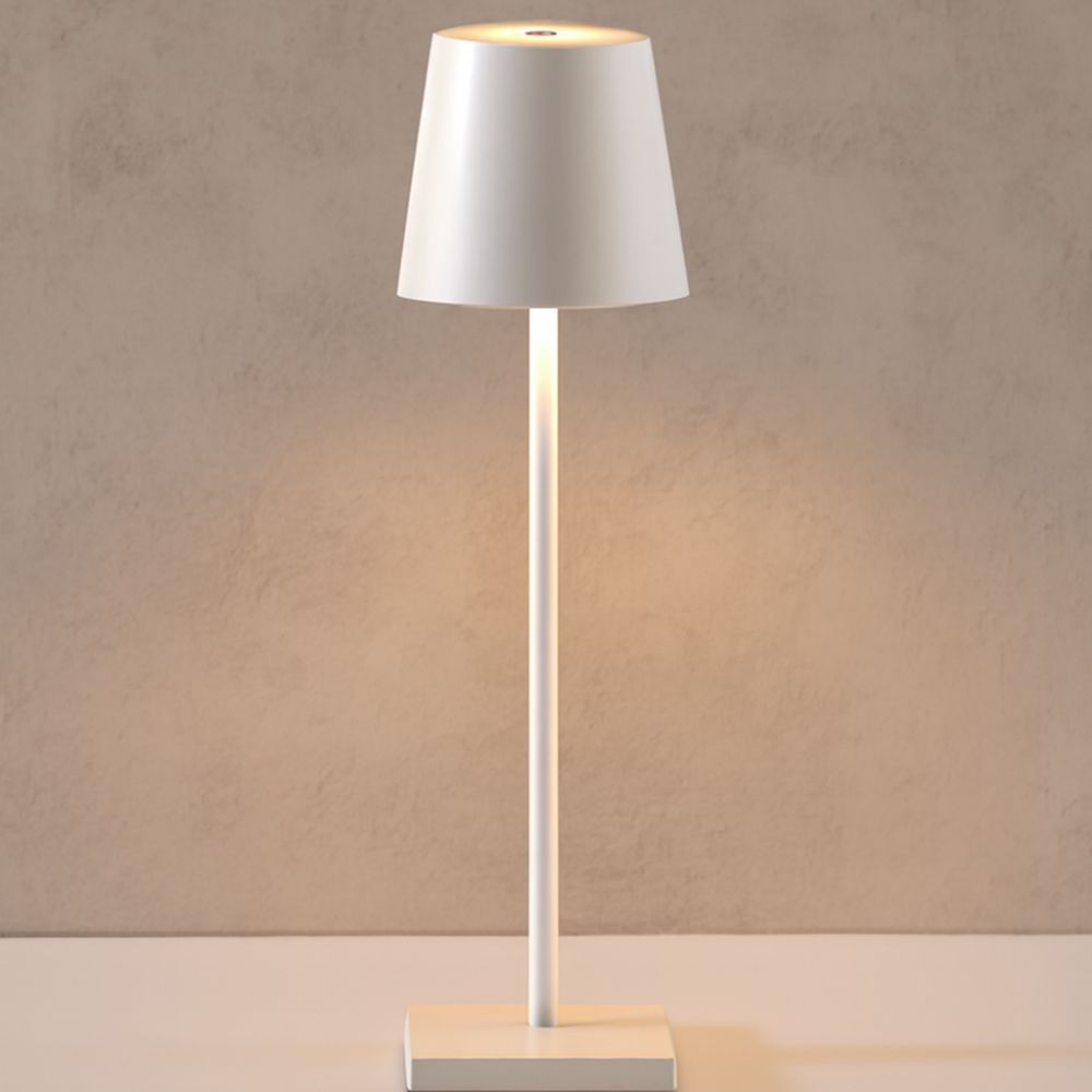 NORDIA – Lampe de table LED sans fil rechargeable – Métal – Design scandinave – 3 niveaux de luminosité