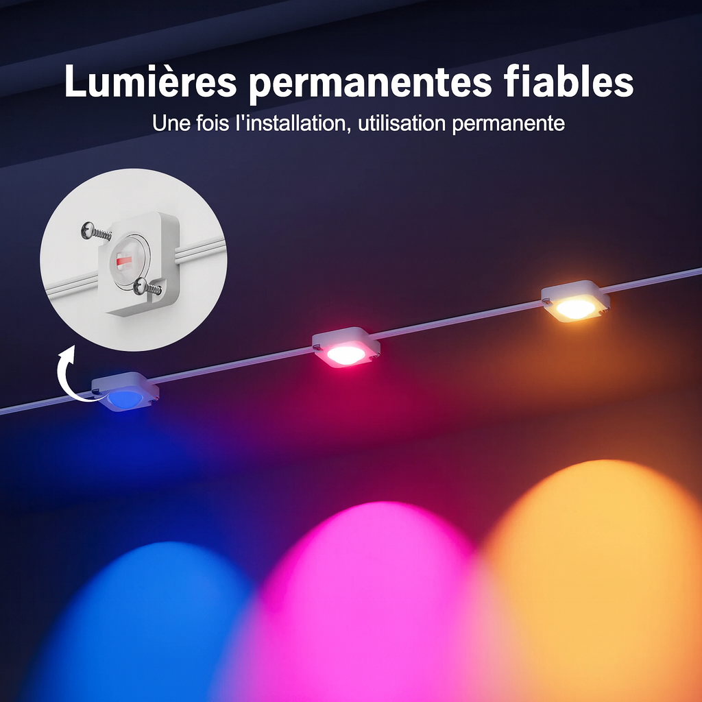 Novostella Vitopia – Guirlande LED extérieure intelligente RGBIC – Lumière multicolore permanente – Contrôle via app, télécommande et voix – Étanche