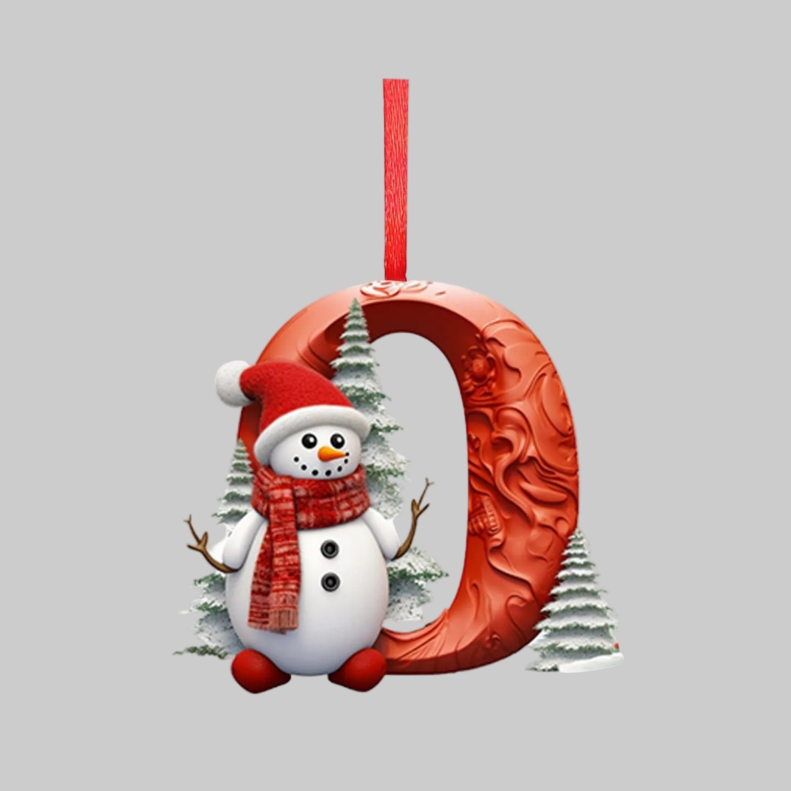 Ornements lettres de Noël en acrylique A-Z – 26 pièces – Suspendus pour arbre, décoration intérieure et festive – Noël 2025