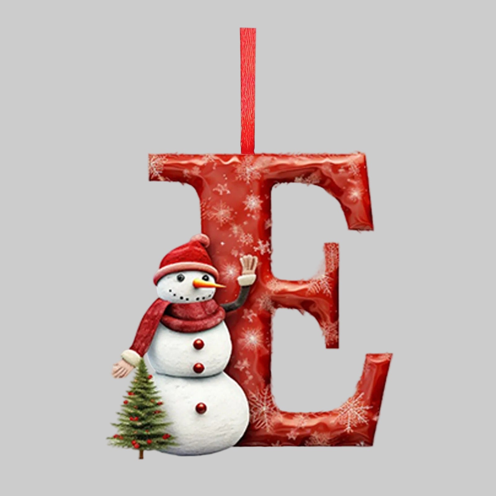 Ornements lettres de Noël en acrylique A-Z – 26 pièces – Suspendus pour arbre, décoration intérieure et festive – Noël 2025