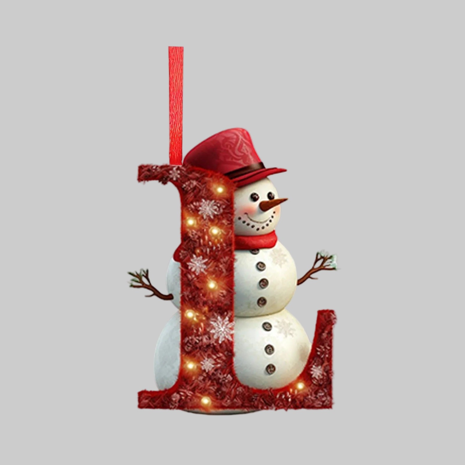 Ornements lettres de Noël en acrylique A-Z – 26 pièces – Suspendus pour arbre, décoration intérieure et festive – Noël 2025