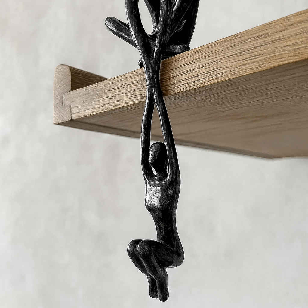 Maison Elvion – Sculpture décorative en polystone – Symbole de lien et d’unité – Idée cadeau pour couple, mariage ou décoration intérieure – Finition artisanale durable