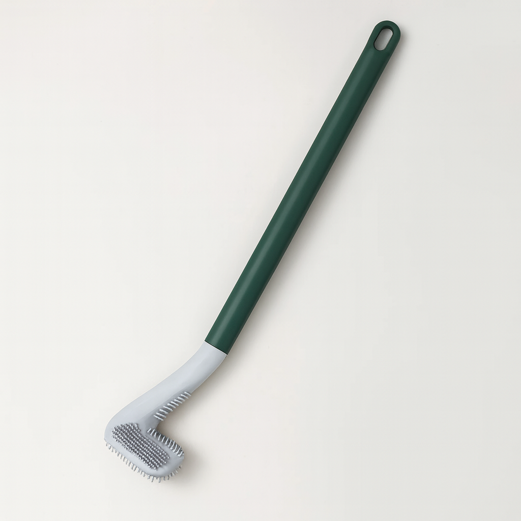 SmartBrush – Brosse de toilette intelligente – Tête flexible en L – Poils en TPR anti-saleté – Support mural sans perçage