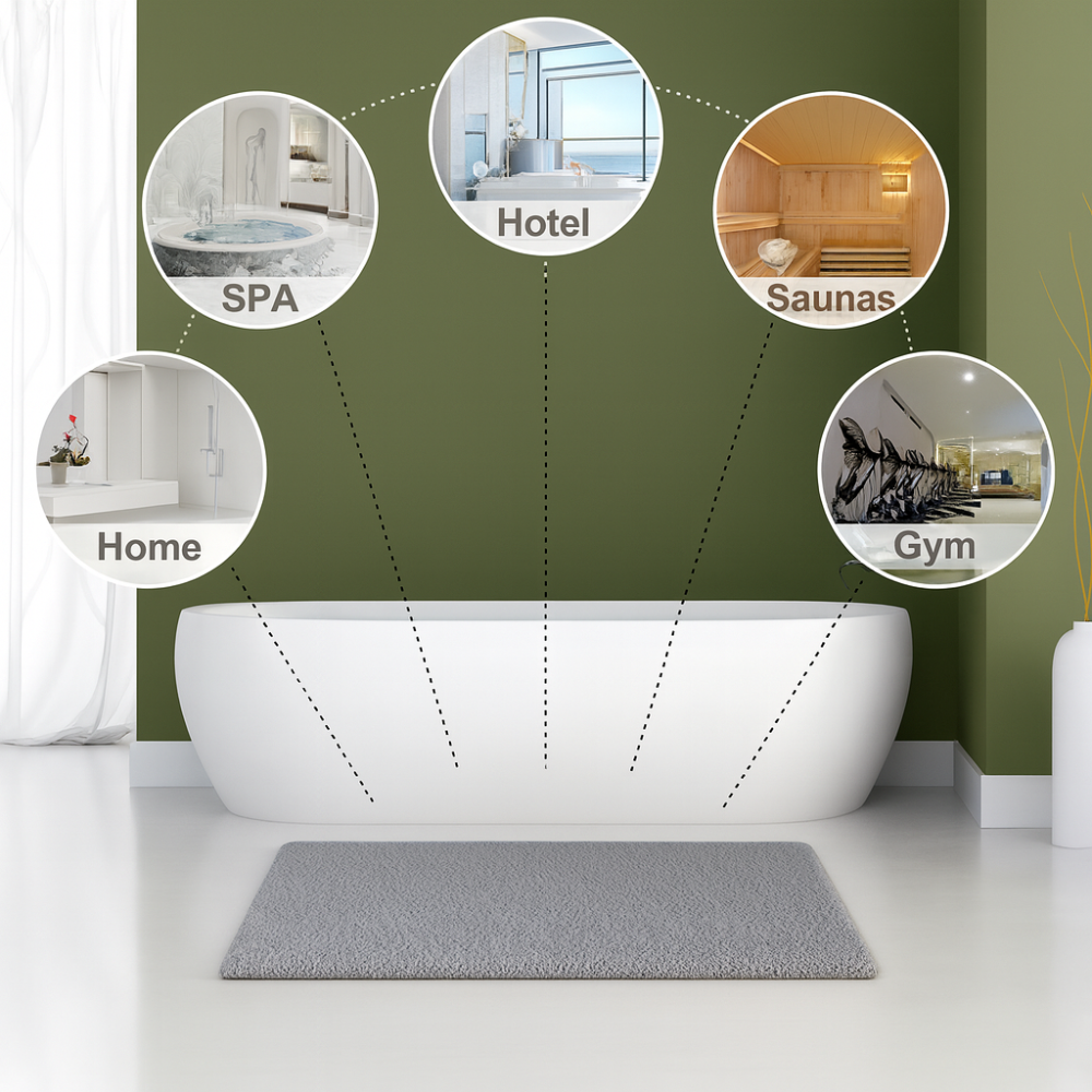 Sororia – Tapis de douche antidérapant – Surface douce et séchage rapide – Confort optimal et sécurité au quotidien