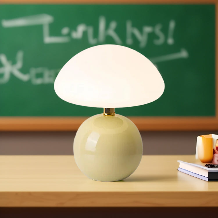 Lampe de Table Champignon Crème Française avec 3 Couleurs de Lumière Réglables