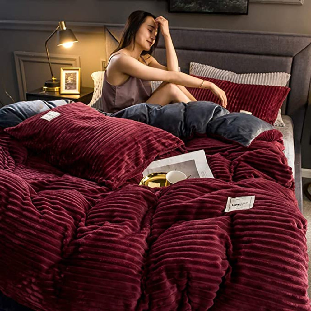 Vera – Duvet d’Hiver Ultra-Doux – Fleece et Microfibre – Chaleur, Confort et Élégance pour la Chambre