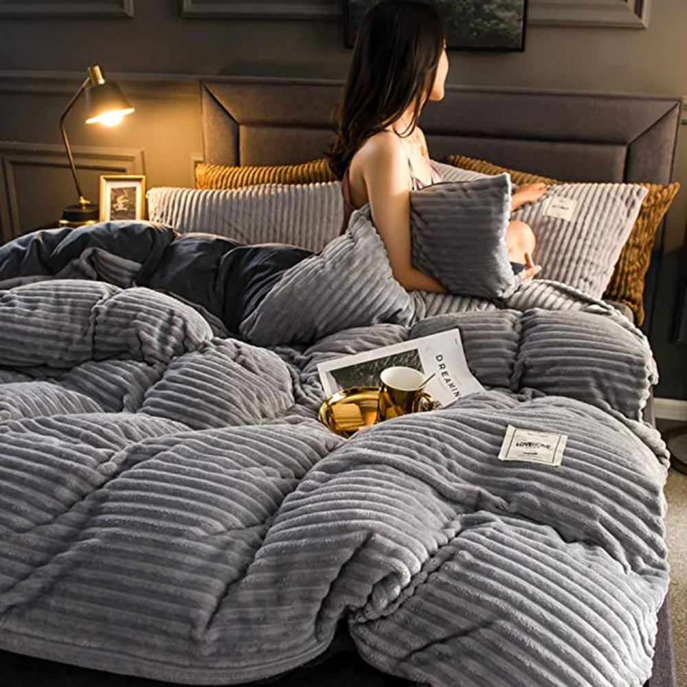 Vera – Duvet d’Hiver Ultra-Doux – Fleece et Microfibre – Chaleur, Confort et Élégance pour la Chambre