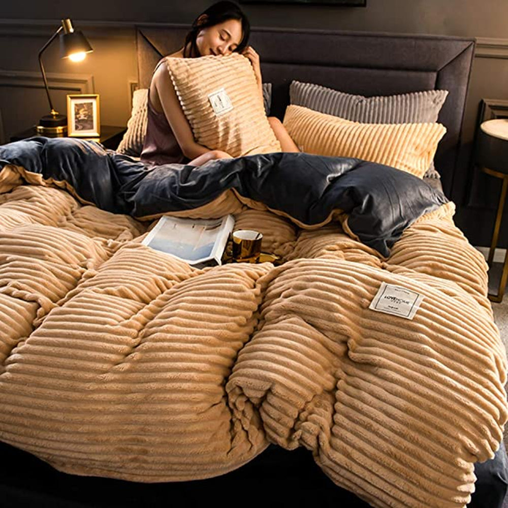 Vera – Duvet d’Hiver Ultra-Doux – Fleece et Microfibre – Chaleur, Confort et Élégance pour la Chambre