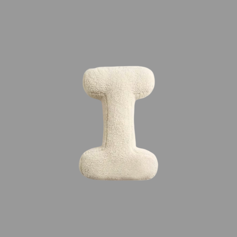 Coussin décoratif en velours – Forme de lettre – Alphabet complet