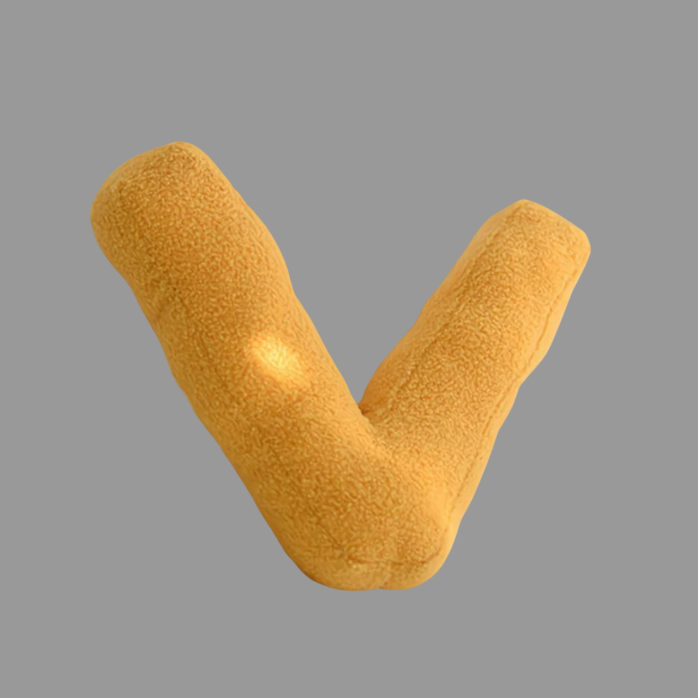Coussin décoratif en velours – Forme de lettre – Alphabet complet