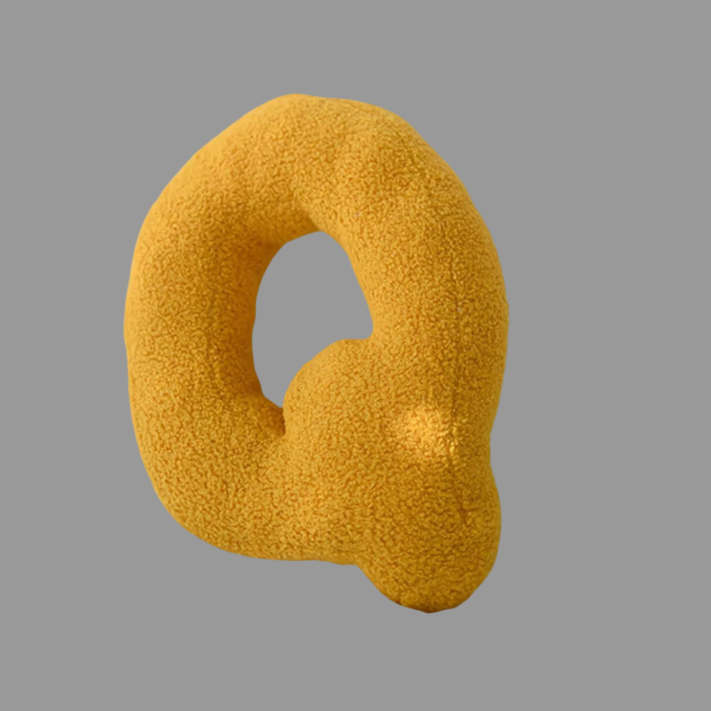 Coussin décoratif en velours – Forme de lettre – Alphabet complet