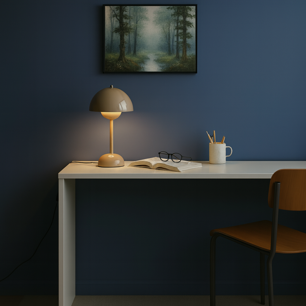 AuroraGlo – Lampe de table LED sans fil – Design moderne – Flowerpot V2 – 3 niveaux de luminosité