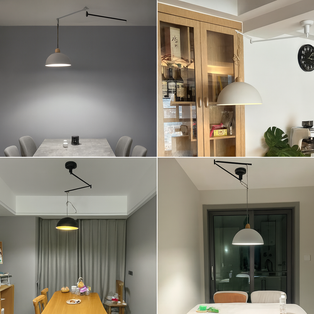 Contemporarygleam – Luminaire réglable moderne – Applique ou plafonnier – Métal – Noir
