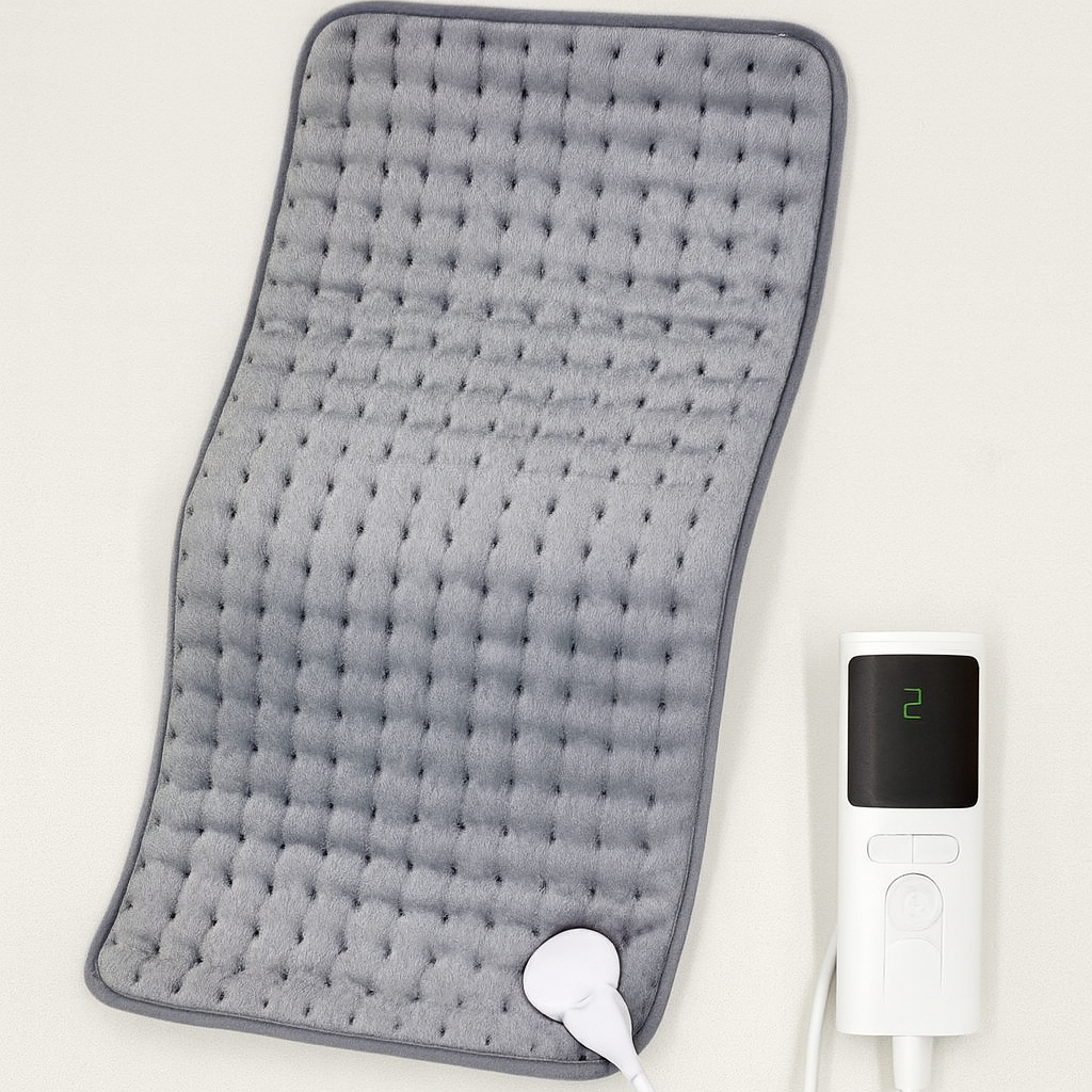 Maison Elvion – Coussin chauffant électrique multifonction – 9 niveaux de température – Minuterie automatique – Tissu doux en laine – 30 × 60 cm – Utilisation domestique et thérapeutique