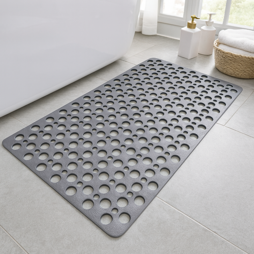 Dione – Tapis de douche antidérapant de luxe – Ventouses puissantes et séchage rapide – Sécurité et confort quotidien