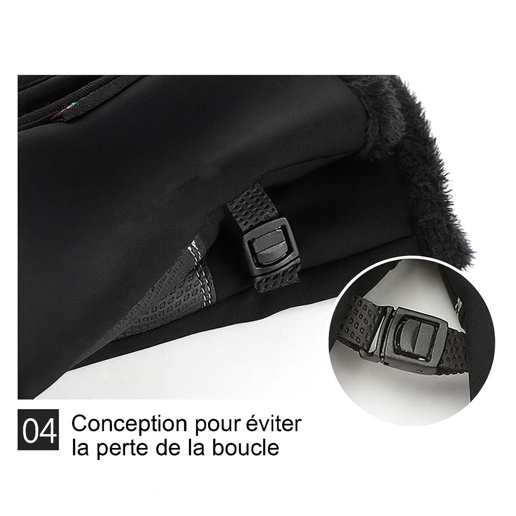 Maison Elvion – Gants thermiques imperméables – Compatibles avec les écrans tactiles – Doublure polaire chaude – Fermeture zippée pratique – Idéals pour les activités extérieures par temps froid
