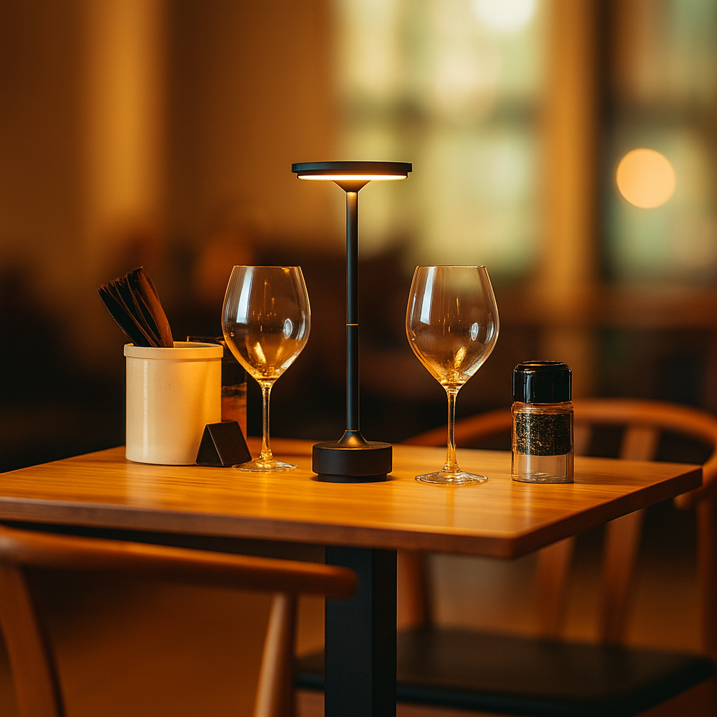 Maison Elvion – Lampe de table LED moderne – Finition or, argent et noir – Commande tactile à 3 niveaux de luminosité – Rechargeable par USB-C – Design en aluminium durable