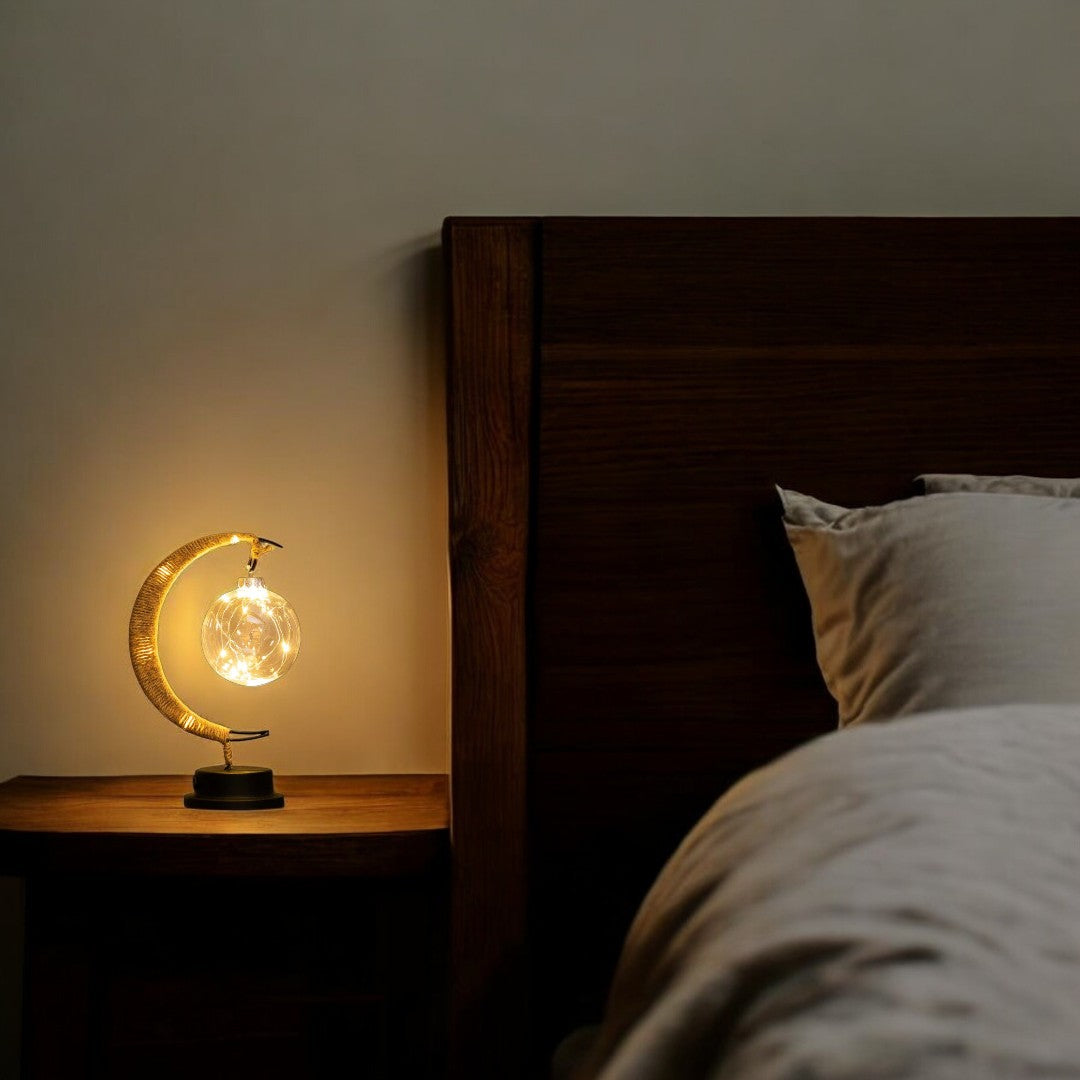 Lampe de Table Lune Magique - Éclairage LED d’Ambiance pour Intérieur Moderne