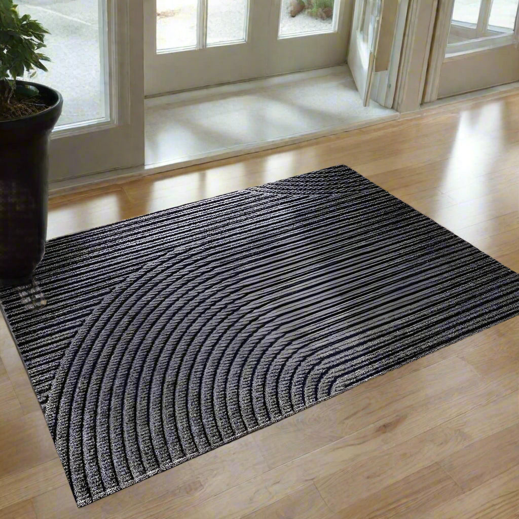 Matio – Tapis d’entrée antidérapant – PVC robuste – Design scandinave minimaliste – Retient saleté, sable et humidité – Facile à nettoyer