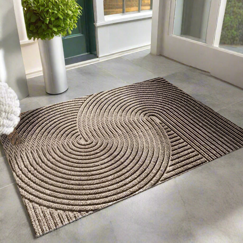 Matio – Tapis d’entrée antidérapant – PVC robuste – Design scandinave minimaliste – Retient saleté, sable et humidité – Facile à nettoyer