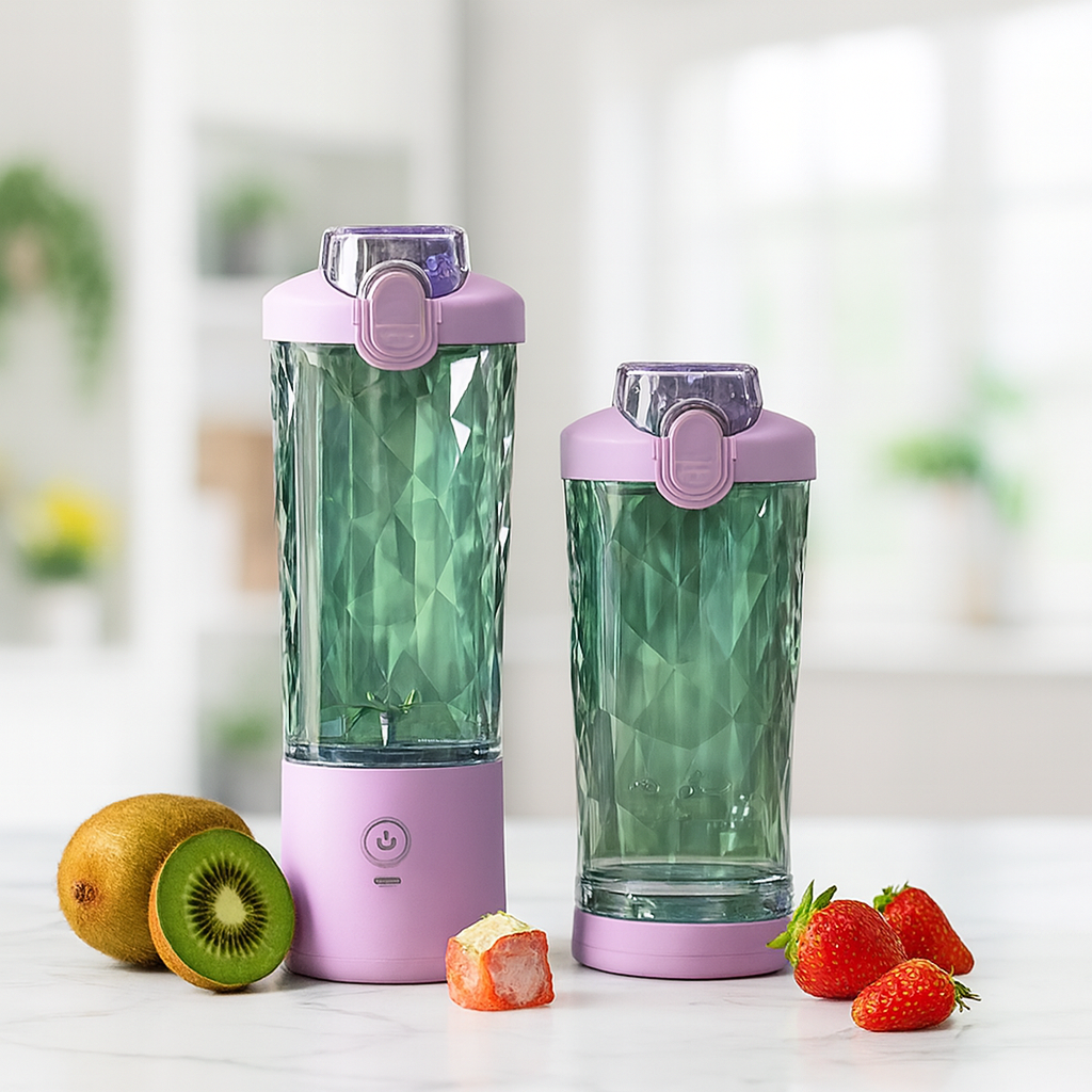 Maison Elvion – Mixeur portable pour smoothies – Rechargeable par USB – Capacité 600 ml – Batterie 4000 mAh – Gobelet sans BPA et design compact pour la maison, le bureau ou les déplacements