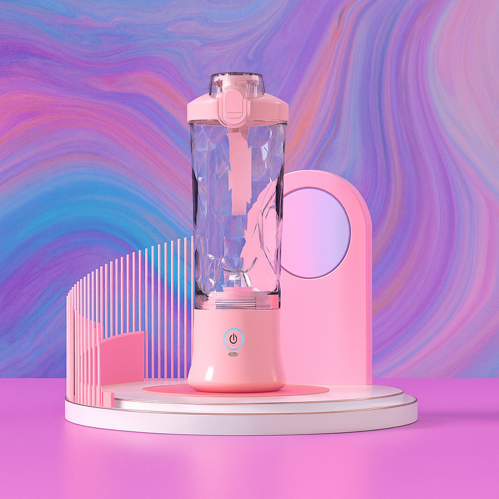 Maison Elvion – Mixeur portable pour smoothies – Rechargeable par USB – Capacité 600 ml – Batterie 4000 mAh – Gobelet sans BPA et design compact pour la maison, le bureau ou les déplacements