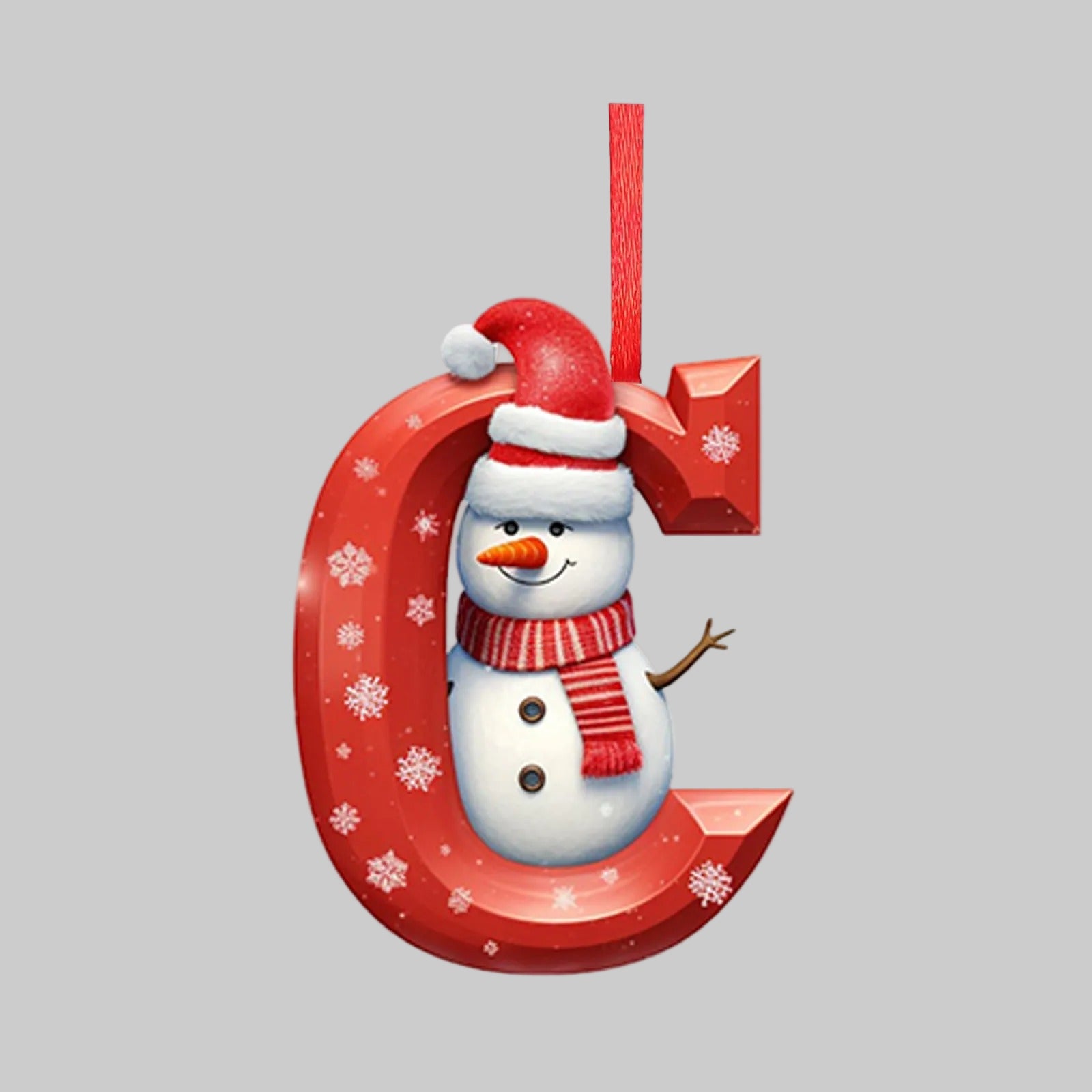 Ornements lettres de Noël en acrylique A-Z – 26 pièces – Suspendus pour arbre, décoration intérieure et festive – Noël 2025